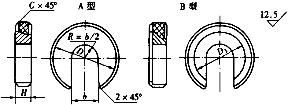 3.开口垫圈(GB/T 851—1988)